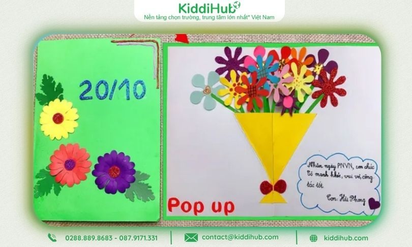 Cách làm thiệp 3D siêu đẹp 20/10 – Món quà ý nghĩa tặng cô giáo