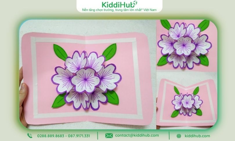 Cách làm thiệp 3D siêu đẹp 20/10 chỉ với giấy A4