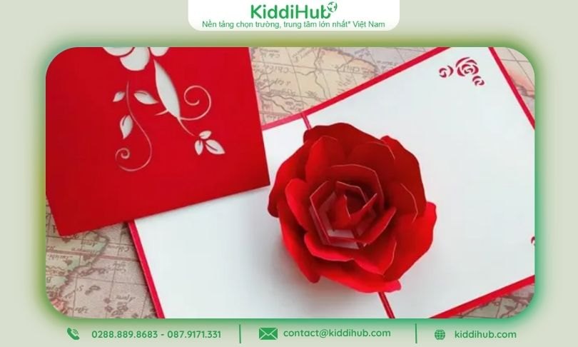 Cách làm thiệp 3D siêu đẹp 20/10 – Gây bất ngờ cho cô giáo