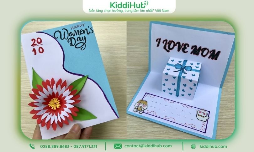 Cách làm thiệp 3D siêu đẹp 20/10 – Món quà tinh tế cho mẹ yêu