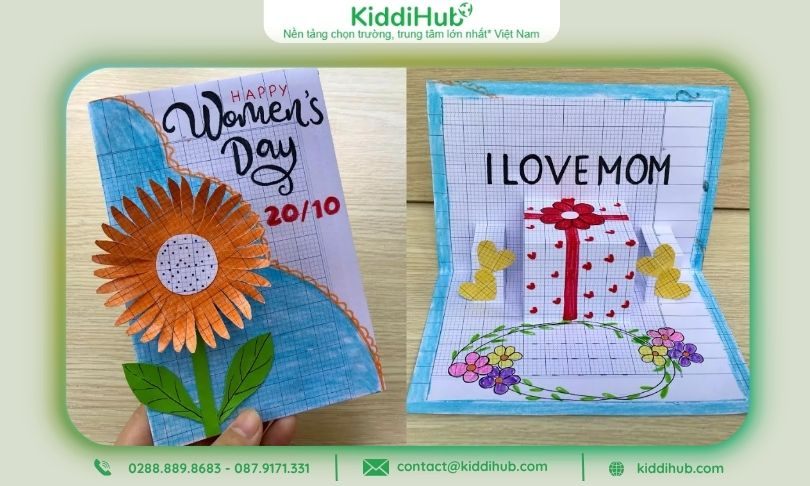 Cách làm thiệp 3D siêu đẹp 20/10 – Món quà handmade gửi đến mẹ
