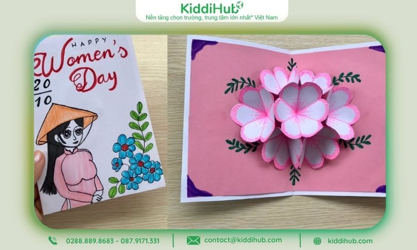 Cách làm thiệp 3D siêu đẹp 20/10 – Tặng mẹ món quà đầy ý nghĩa