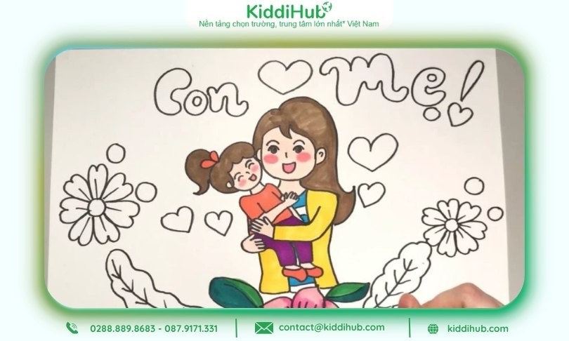 Bối cảnh xung quanh làm tranh tặng mẹ 20/10 sinh động và gần gũi