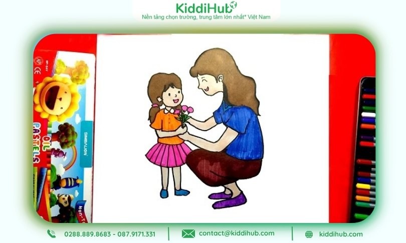 Từ màu sắc tươi sáng đến hình vẽ tinh tế, tất cả dành cho mẹ