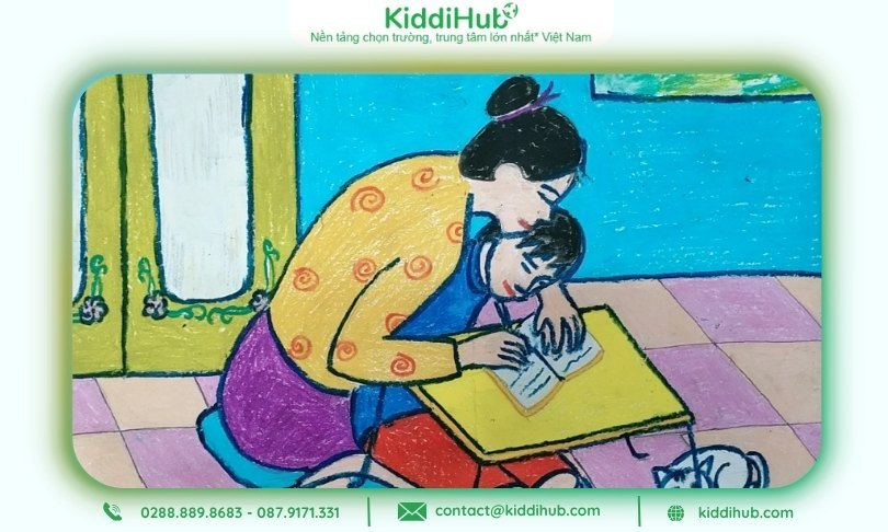 Bộ tranh 20/10 tặng mẹ giúp học sinh sáng tạo và thể hiện tình cảm