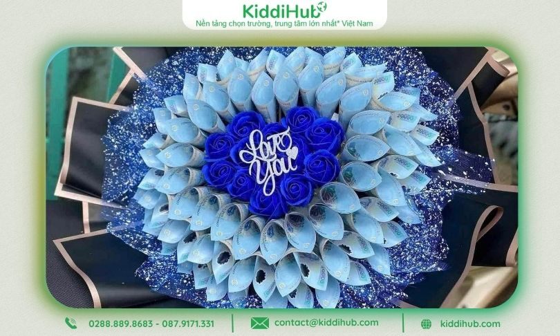 Màu xanh liệu có làm em yêu anh – Bó hoa 20K độc đáo