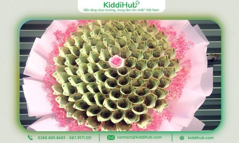 Hoa bó 100 tờ x 100K