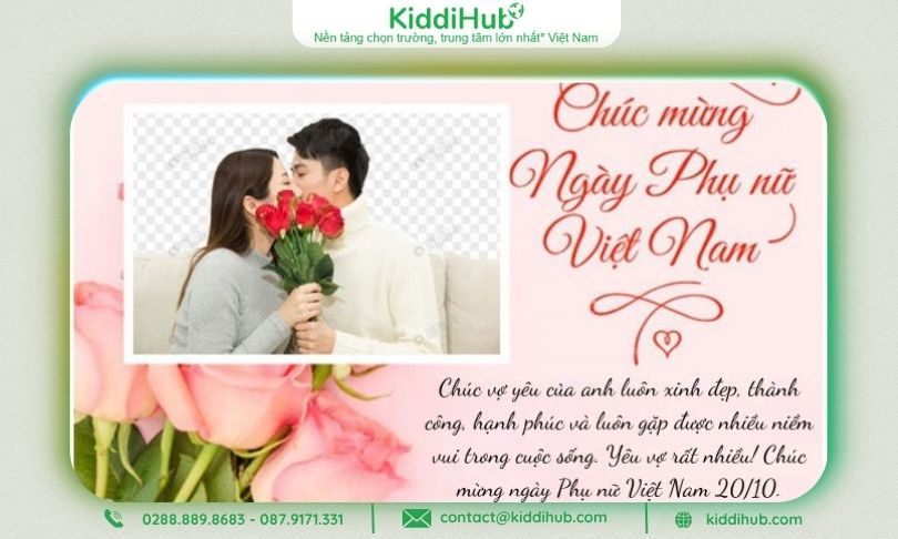 Gửi tặng lời chúc 20/10 cho vợ là món quà chạm đến trái tim