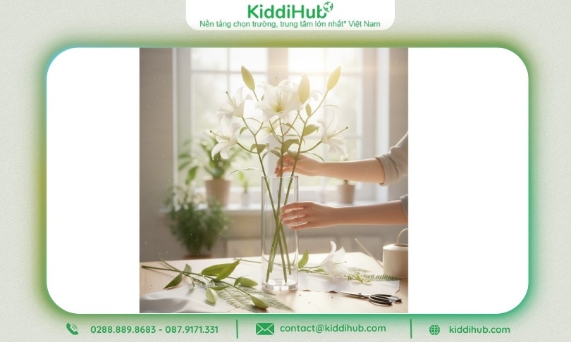 Lọ hoa ly trắng - Thanh lịch & sang trọng