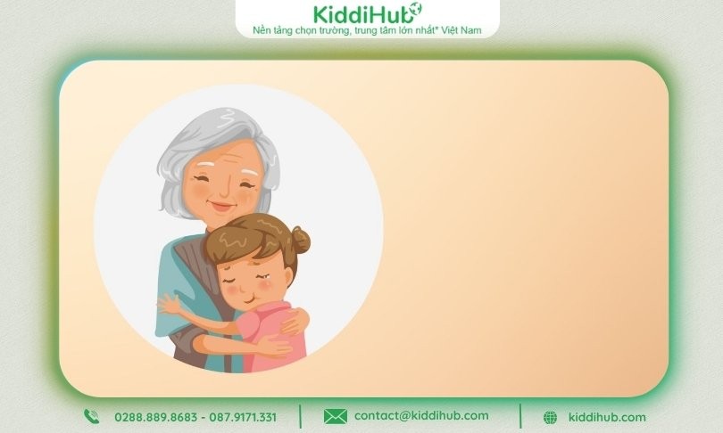 Background PowerPoint đơn giản lấy cảm hứng từ hình ảnh người bà