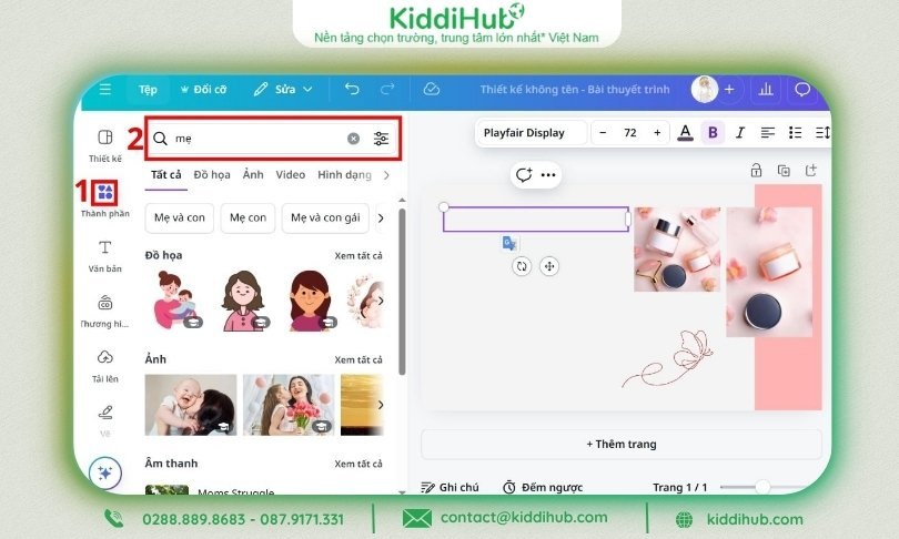 Bước 3: Thêm nội dung & trang trí slide