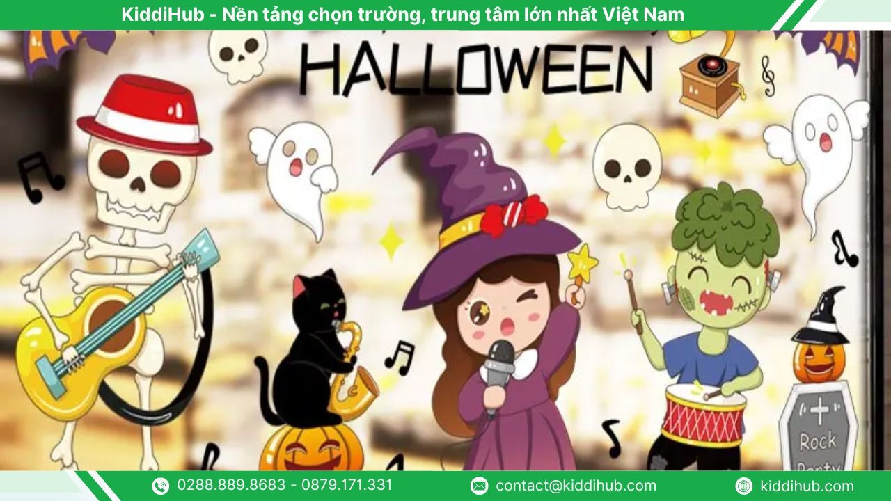 Decal 2 mặt trang trí cô bé phù thủy