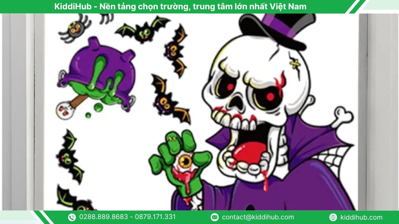Decal trang trí Halloween ma cà rồng