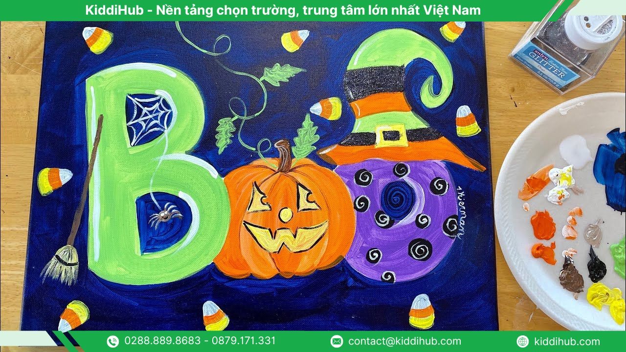 Tranh tô màu bí ngô halloween (Jack-o’-lantern)