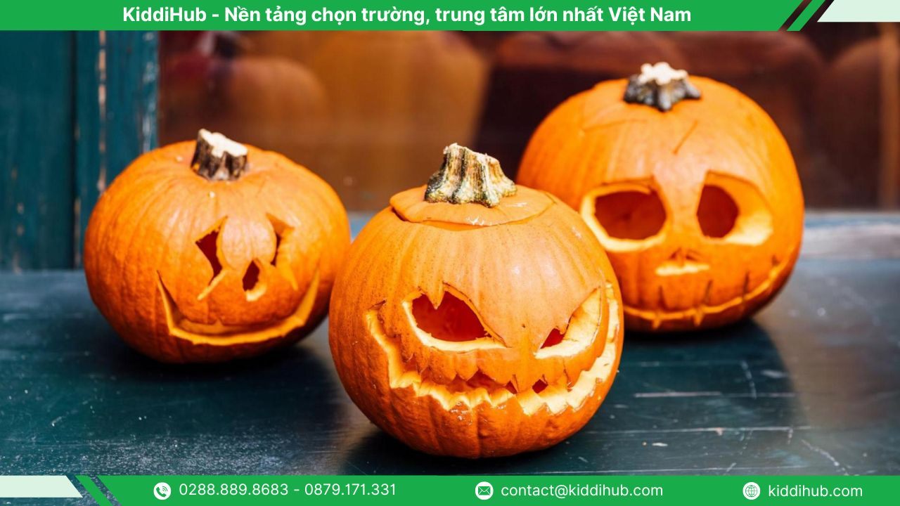 Giáo dục trẻ em qua biểu tượng bí ngô Halloween