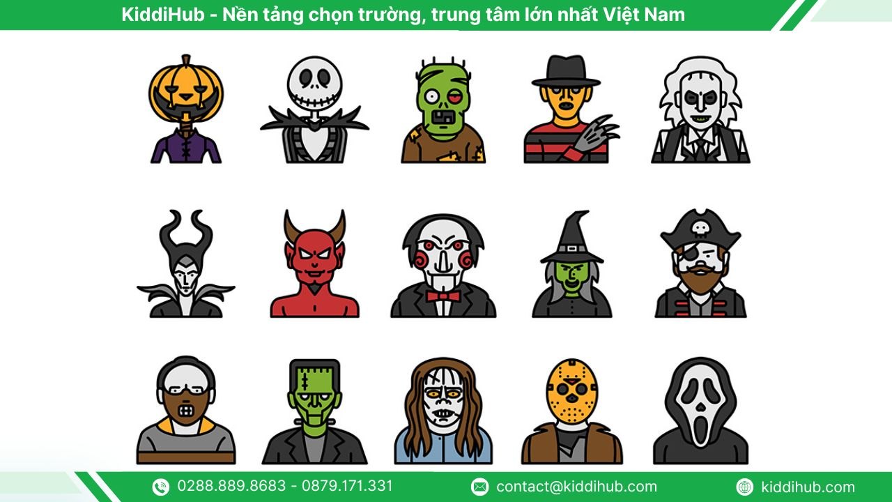 Các nhóm nhân vật Halloween phổ biến