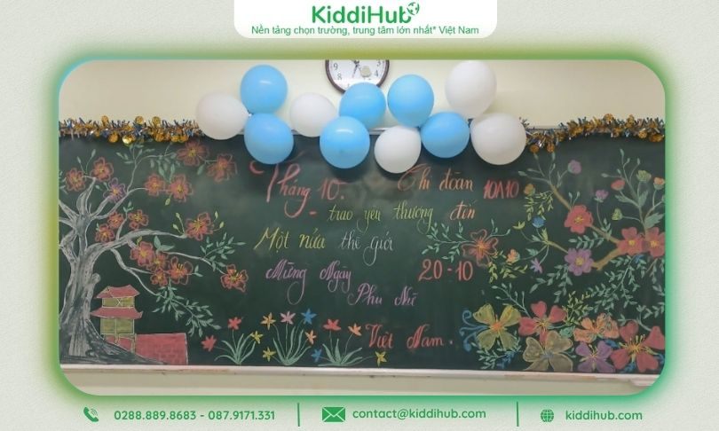 Trang trí 20/10 theo chủ đề thiên nhiên trong trẻo