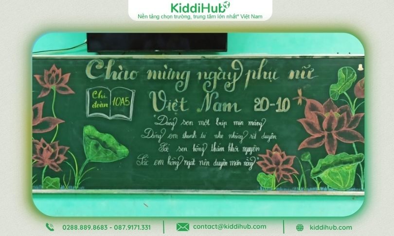 Trang trí 20/10 chủ đề thiên nhiên nhẹ nhàng, gần gũi