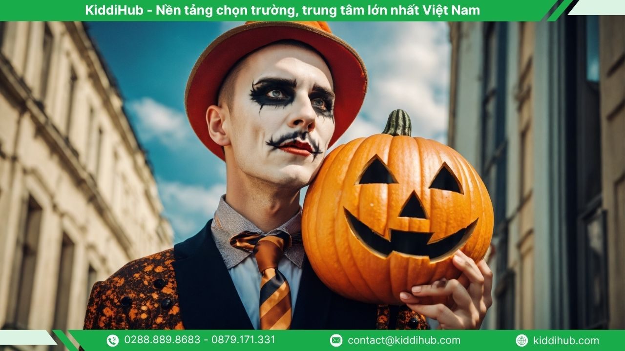 Hoá trang halloween joker cổ điển