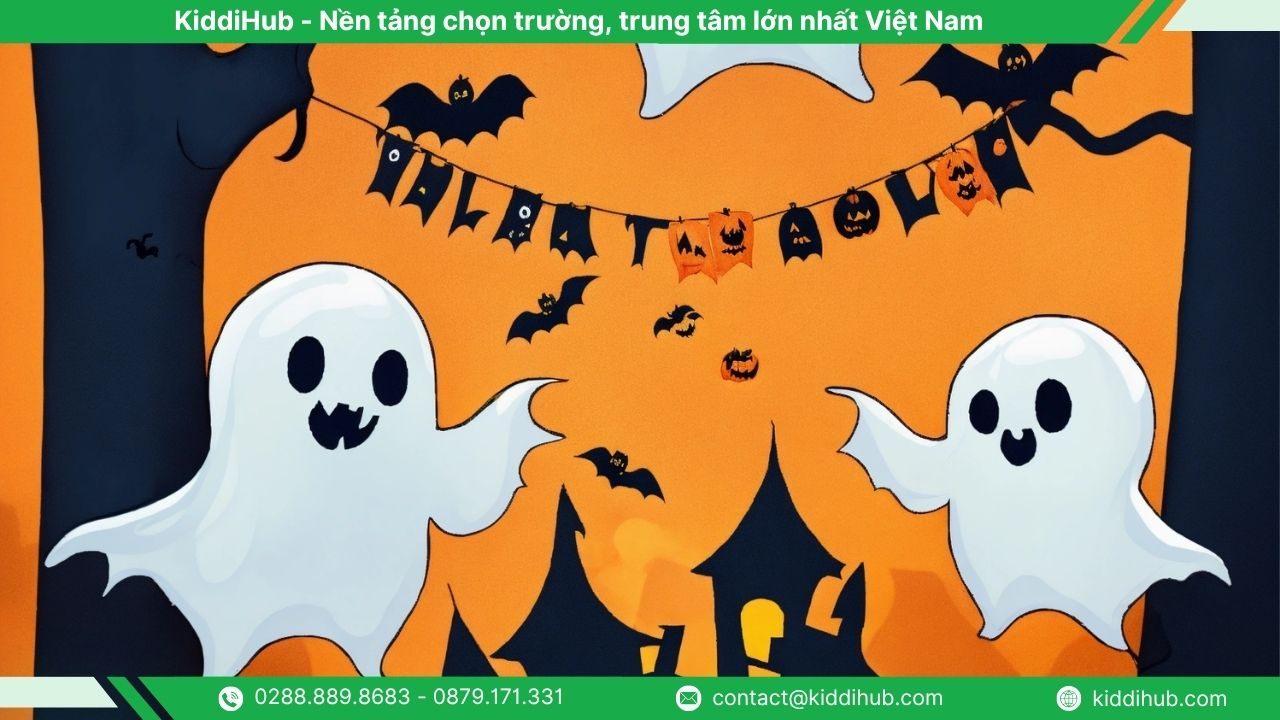 Gợi ý cách trang trí Halloween trên cửa kính