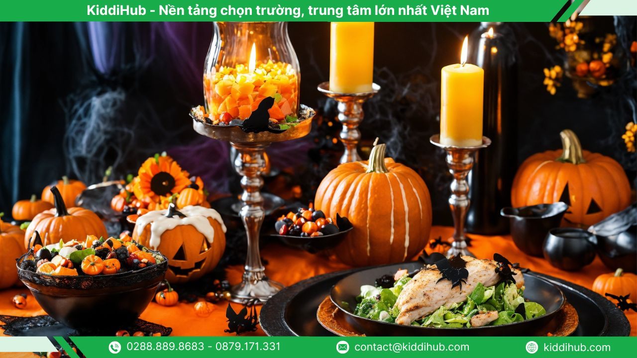 Mẹo để trang trí bàn tiệc halloween đẹp
