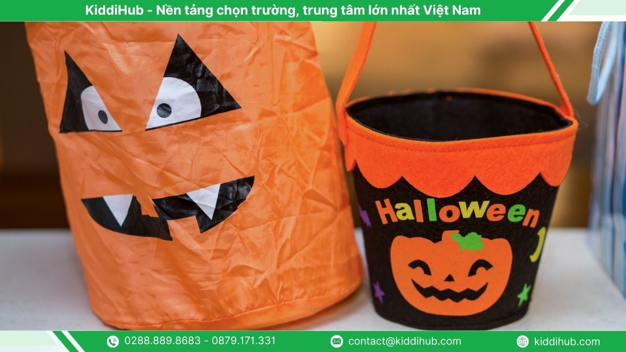 Hướng dẫn tự làm giỏ đựng kẹo Halloween