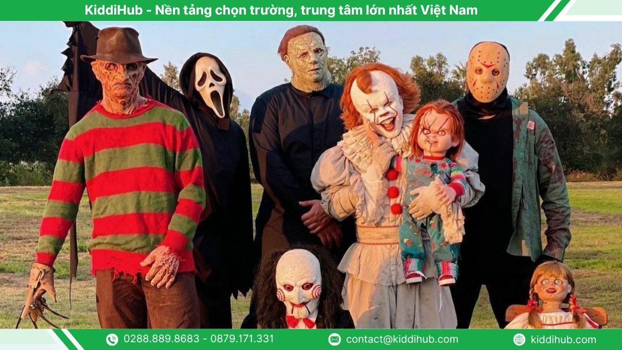 hóa trang Halloween đơn giản cho học sinh