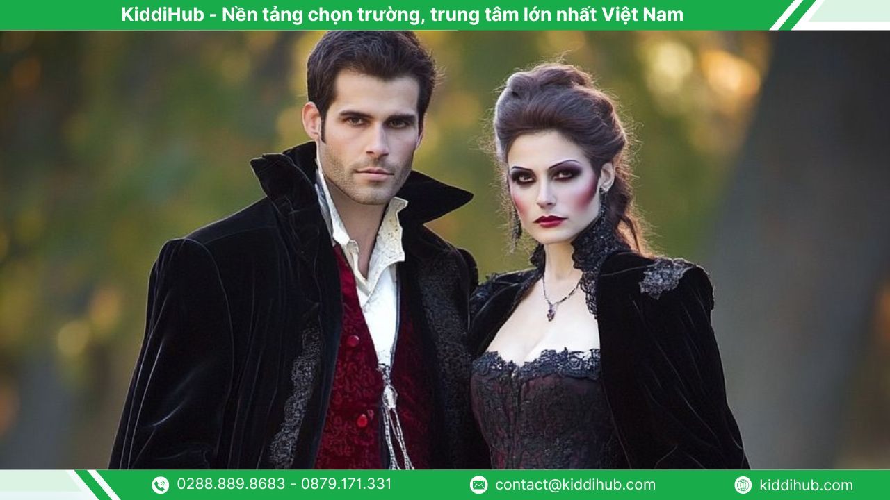 Hóa trang Halloween ma cà rồng kinh dị
