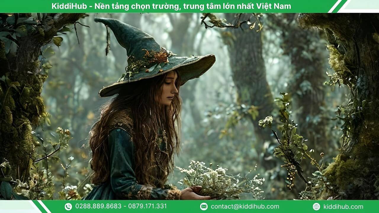 Phù thủy Halloween rừng sâu
