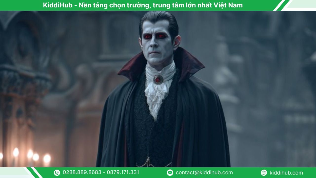 Hoàn tất hóa trang ma cà rồng Halloween