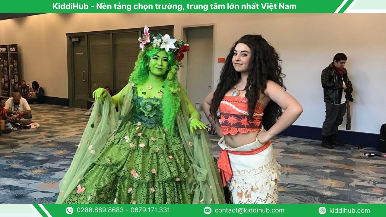 Hóa trang thành công chúa trong Halloween Moana