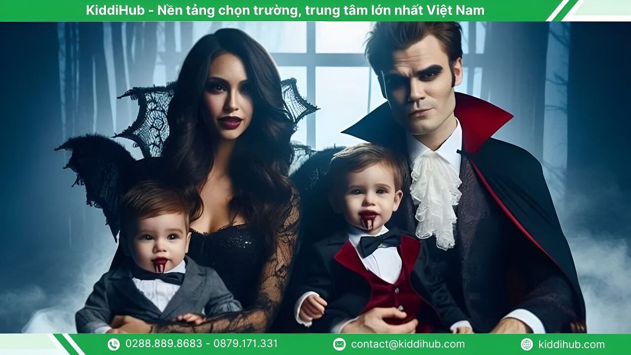 Hóa trang Halloween sexy ma cà rồng quyến rũ