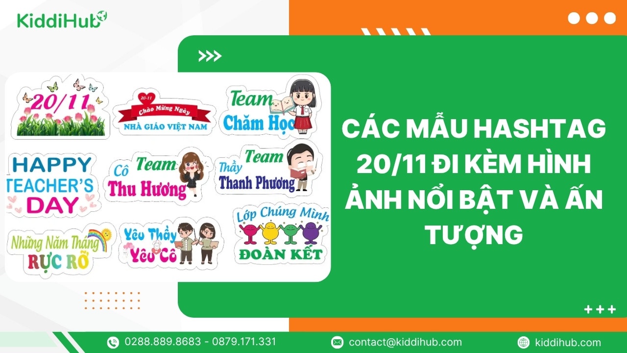 Các mẫu hashtag 20/11 đi kèm hình ảnh nổi bật và ấn tượng