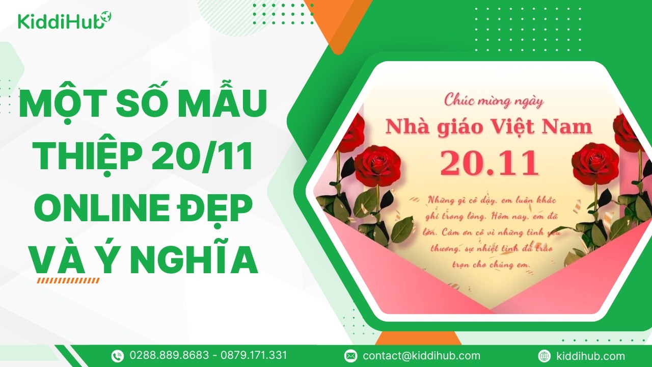 Một số mẫu thiệp 20/11 online đẹp và ý nghĩa