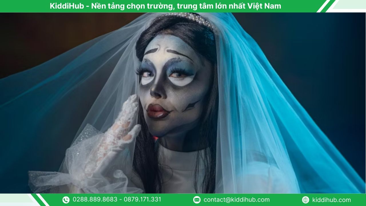 hóa trang Halloween cô dâu ma