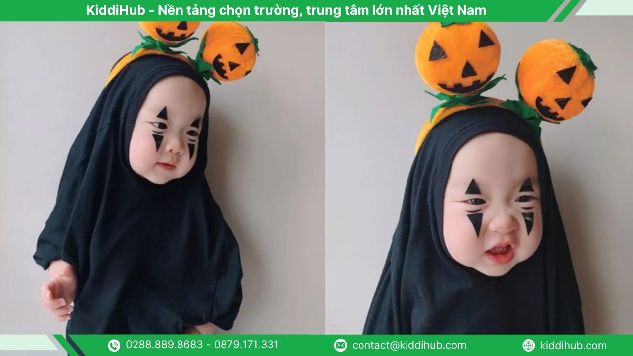 Vô diện kết với bí ngô Halloween