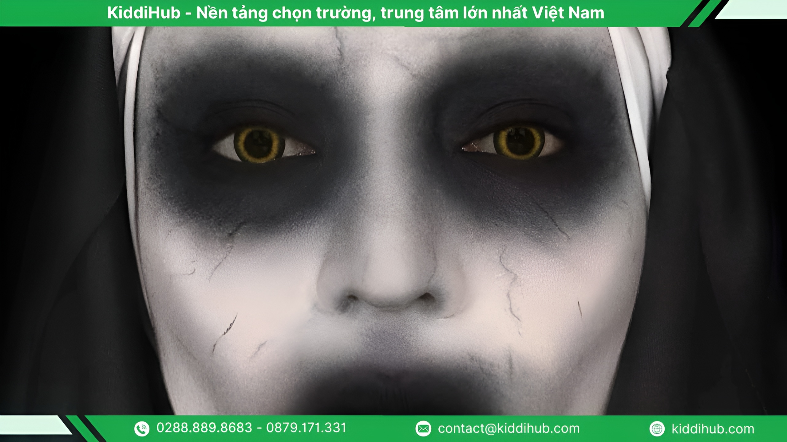 Vẽ mặt Halloween Cương thi