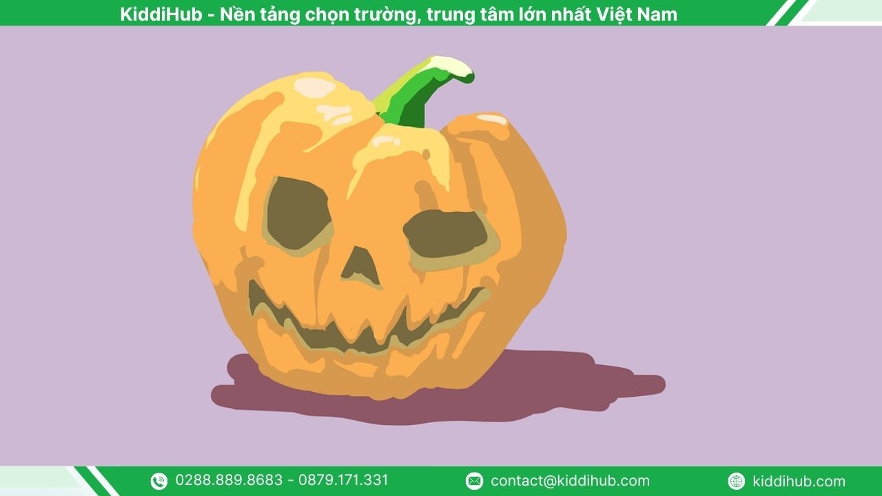 Vẽ bí ngô và đồ vật Halloween