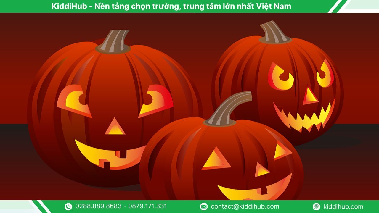 Mẫu vẽ bí ngô cười tươi vui nhộn