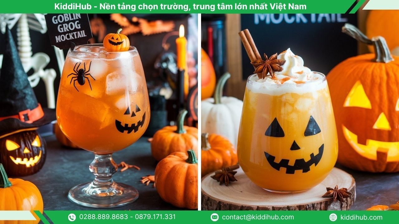 Đồ uống Halloween làm từ bí ngô