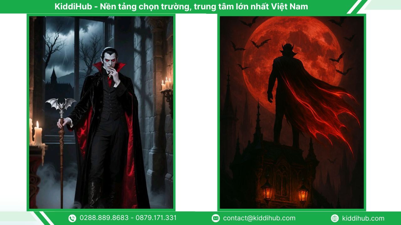 Hình nền Halloween điện thoại tone đỏ ma cà rồng