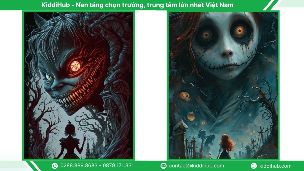 Hình nền Halloween điện thoại khuôn mặt đáng sợ