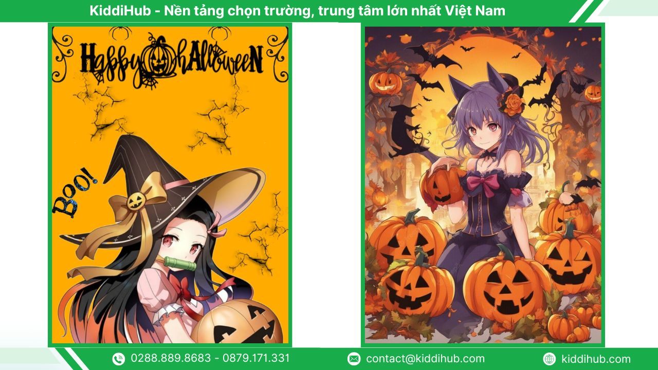 Hình nền Halloween điện thoại anime