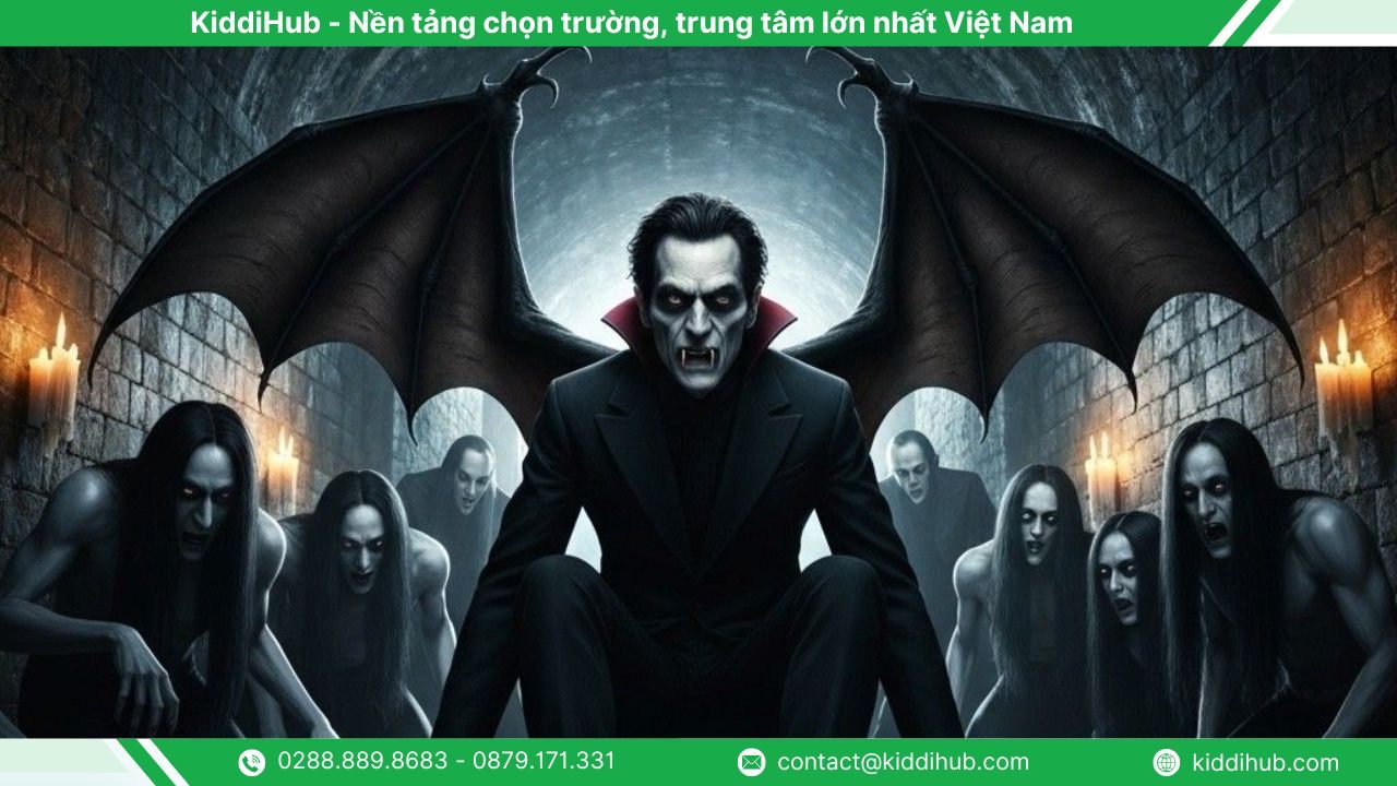 Hình nền Halloween máy tính ma cà rồng kinh dị, rùng rợn
