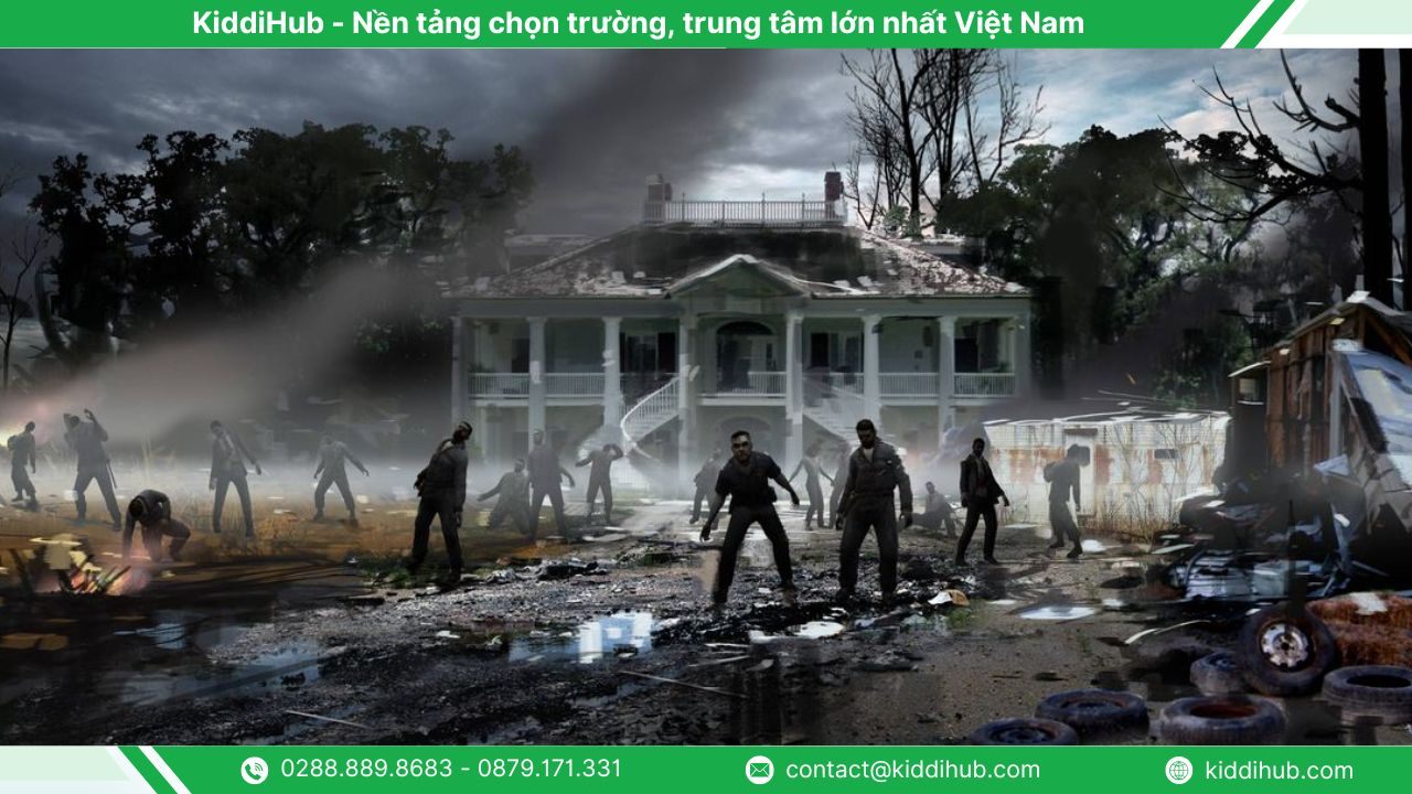 Hình nền Halloween máy tính chủ đề xác sống