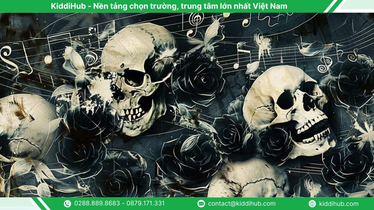 Hình nền Halloween máy tính  xương sọ đáng sợ