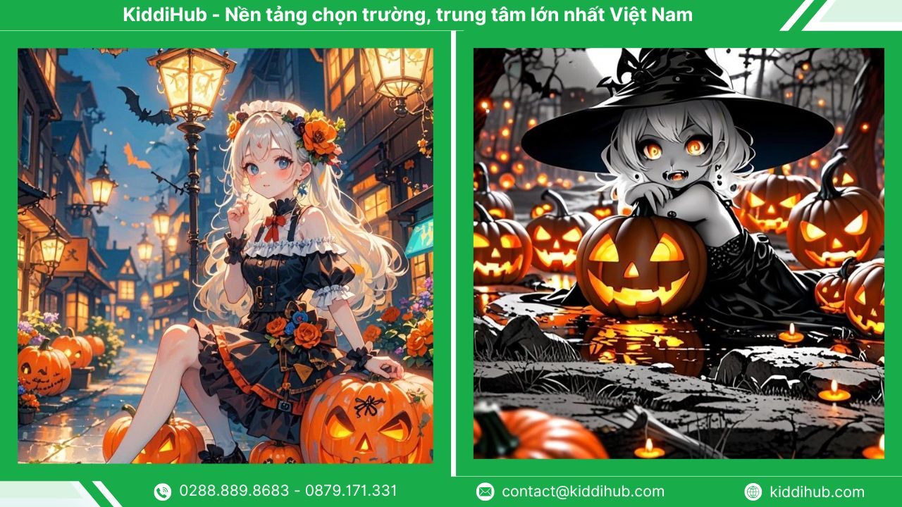 Hình nền Halloween cho avatar mạng xã hội