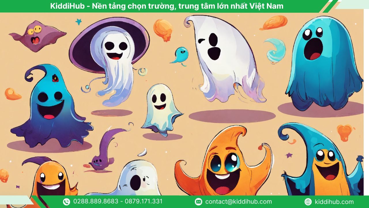 Ảnh những chú ma Halloween tinh nghịch