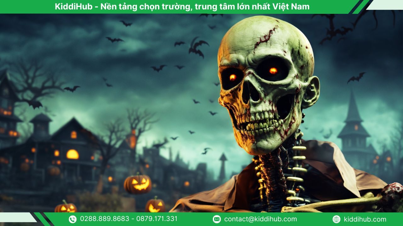 Ảnh Halloween bộ xương kinh dị