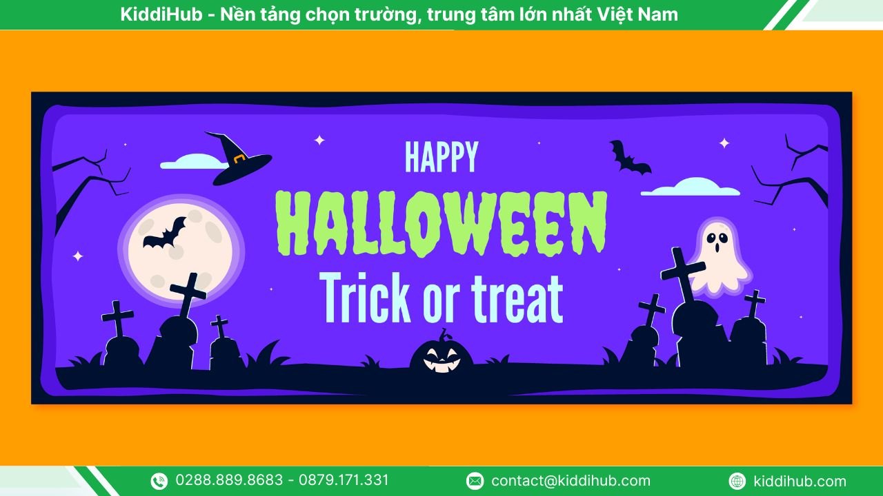 Banner Halloween trick or treat